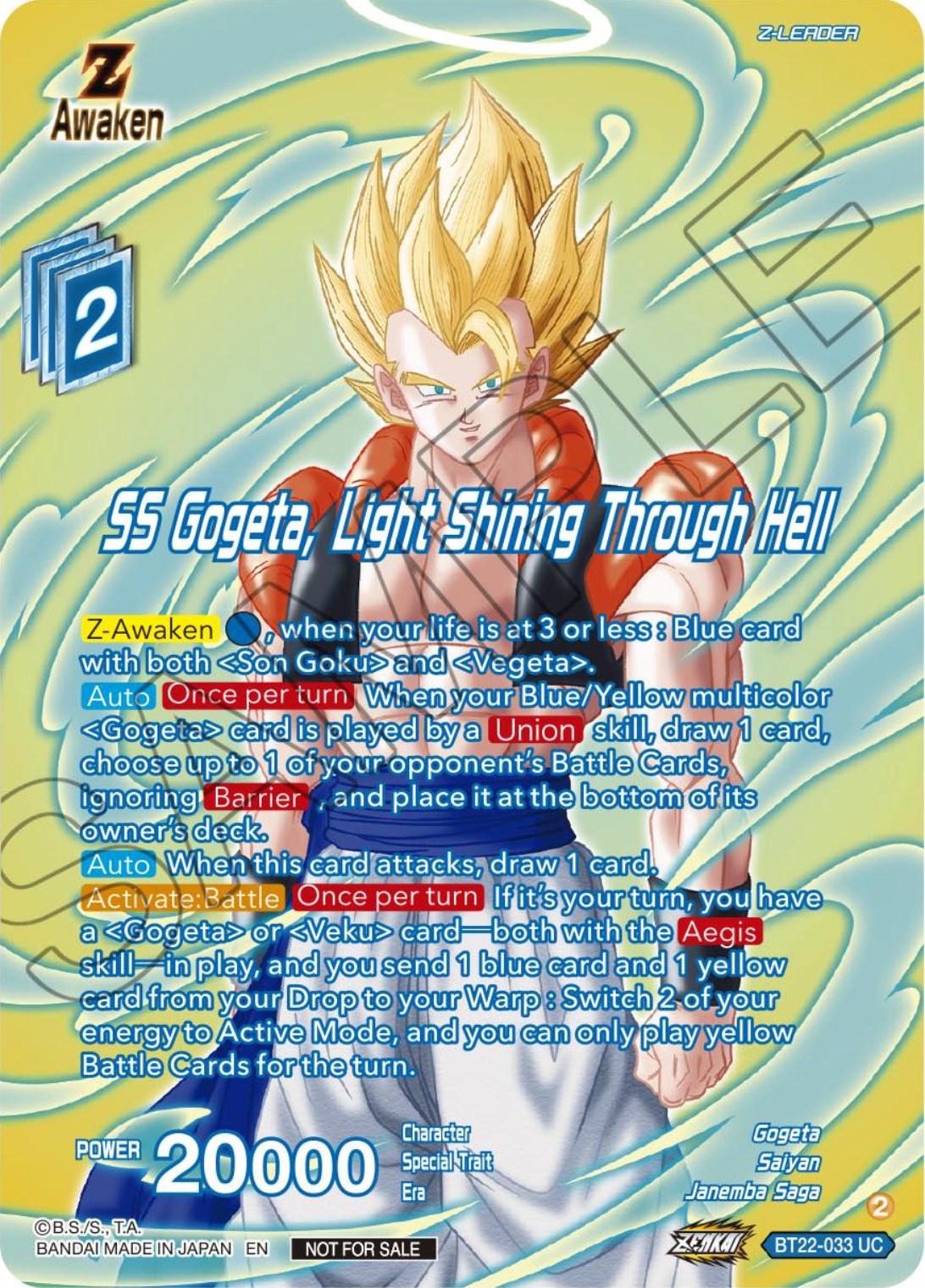 SS Gogeta, Light Shining Through Hell (Premium Alt-Art Card Set 2024 Vol.1) (BT22-033) [Promotion Cards] | Devastation Store