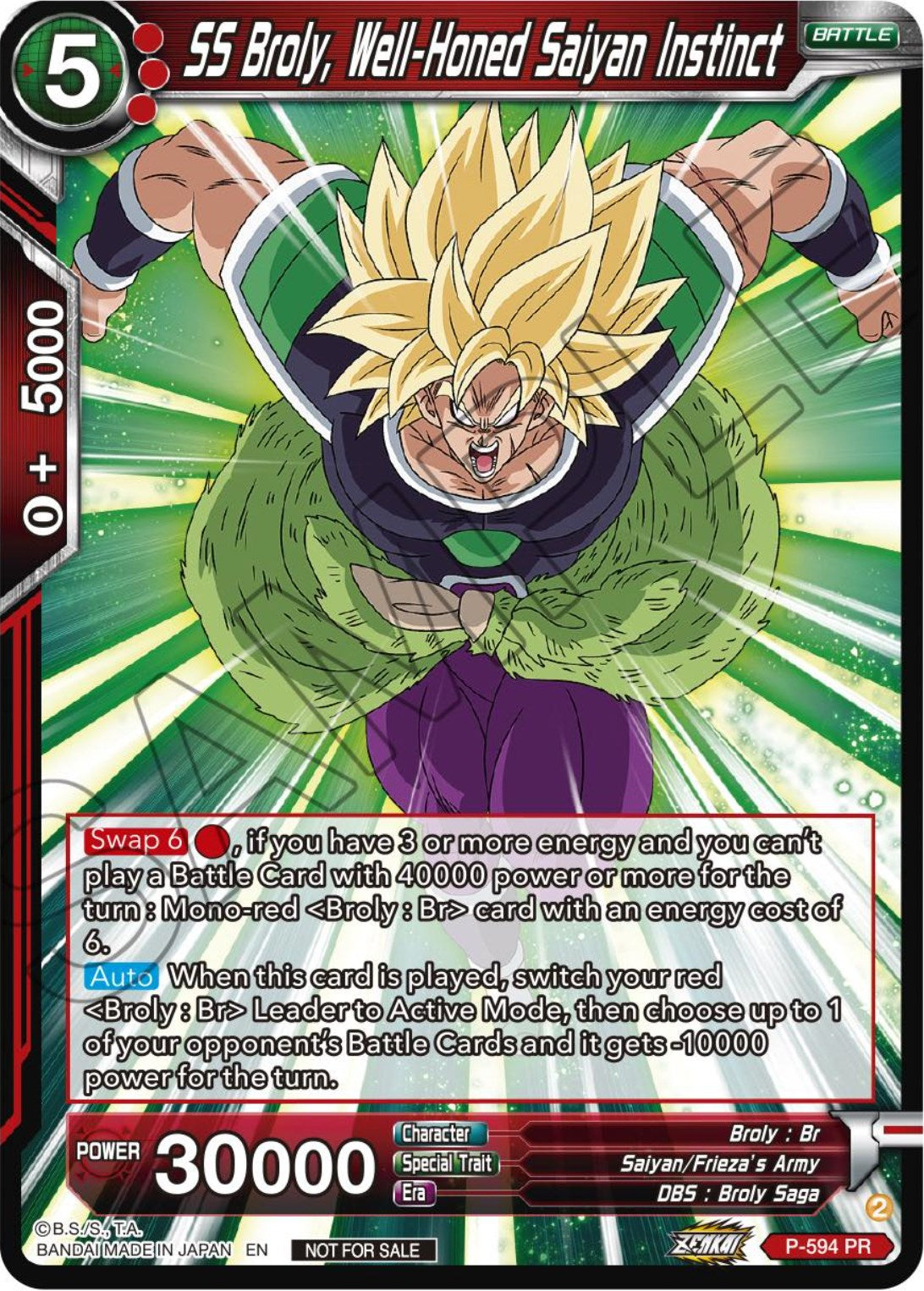 SS Broly, Well-Honed Saiyan Instinct (Deluxe Pack 2024 Vol.1) (P-594) [Promotion Cards] | Devastation Store