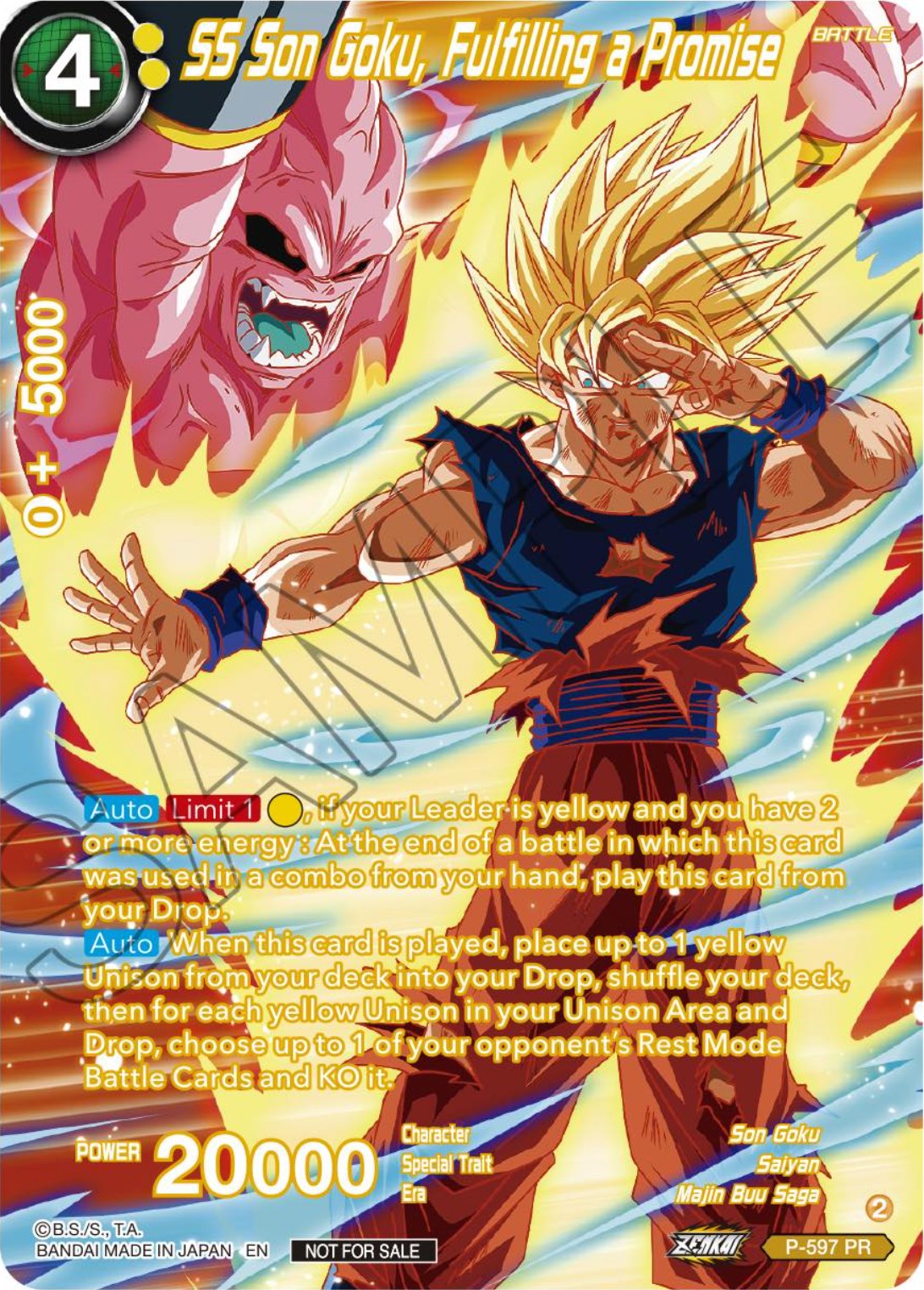 SS Son Goku, Fulfilling a Promise (Alternate Art) (Deluxe Pack 2024 Vol.1) (P-597) [Promotion Cards] | Devastation Store