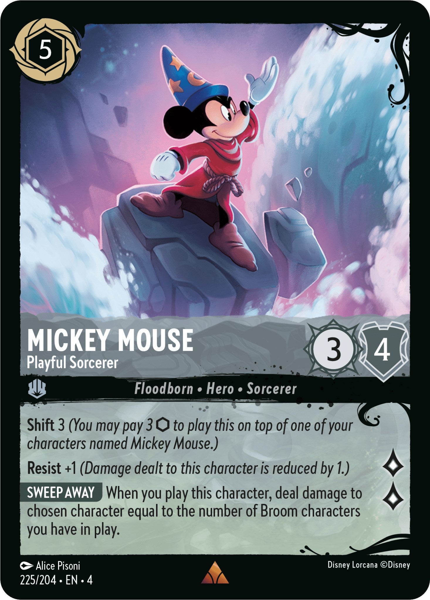 Mickey Mouse - Playful Sorcerer (225/204) (225/204) [Ursula's Return] | Devastation Store