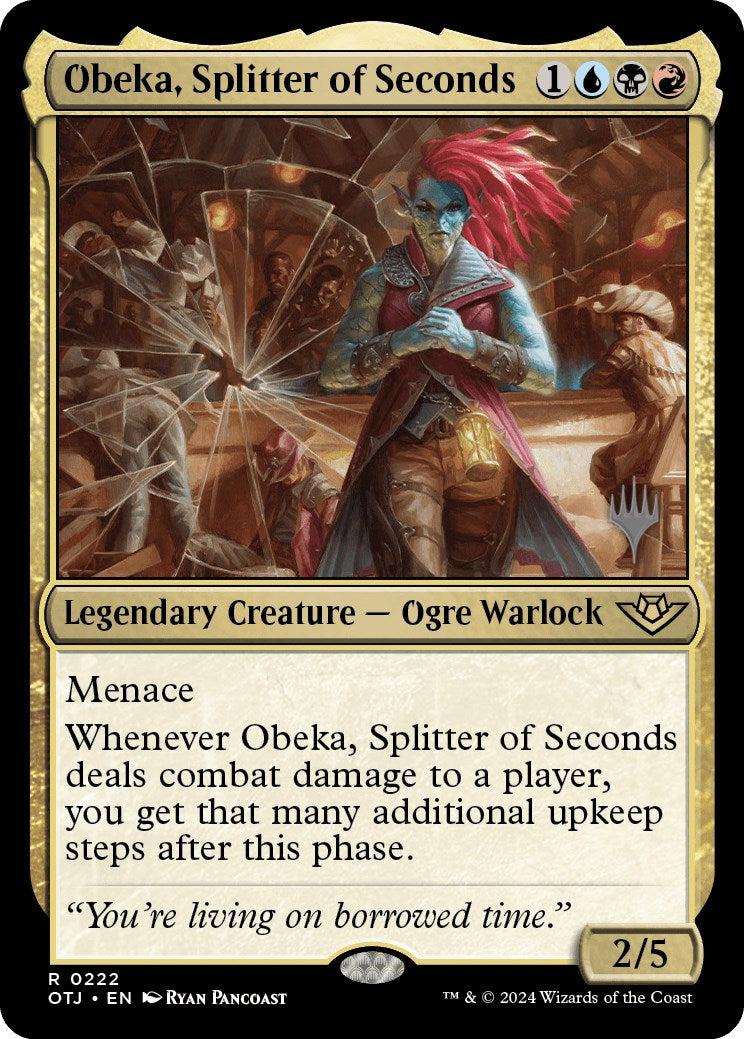 Obeka, Splitter of Seconds (Promo Pack) [Outlaws of Thunder Junction Promos] | Devastation Store
