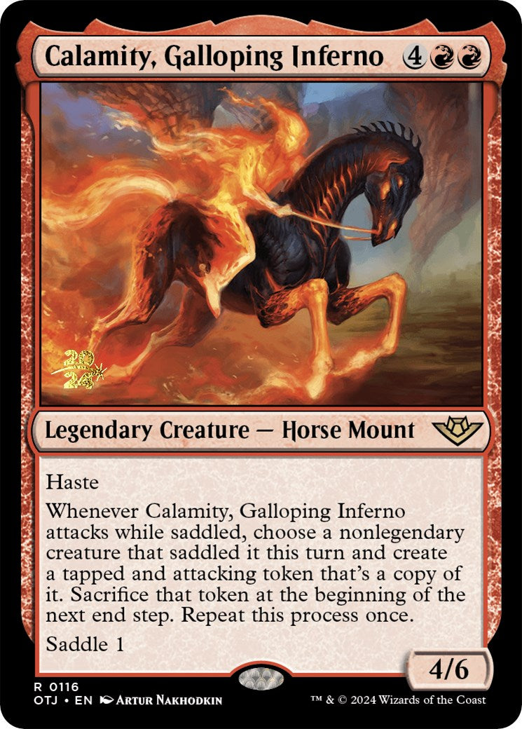 Calamity, Galloping Inferno [Outlaws of Thunder Junction Prerelease Promos] | Devastation Store