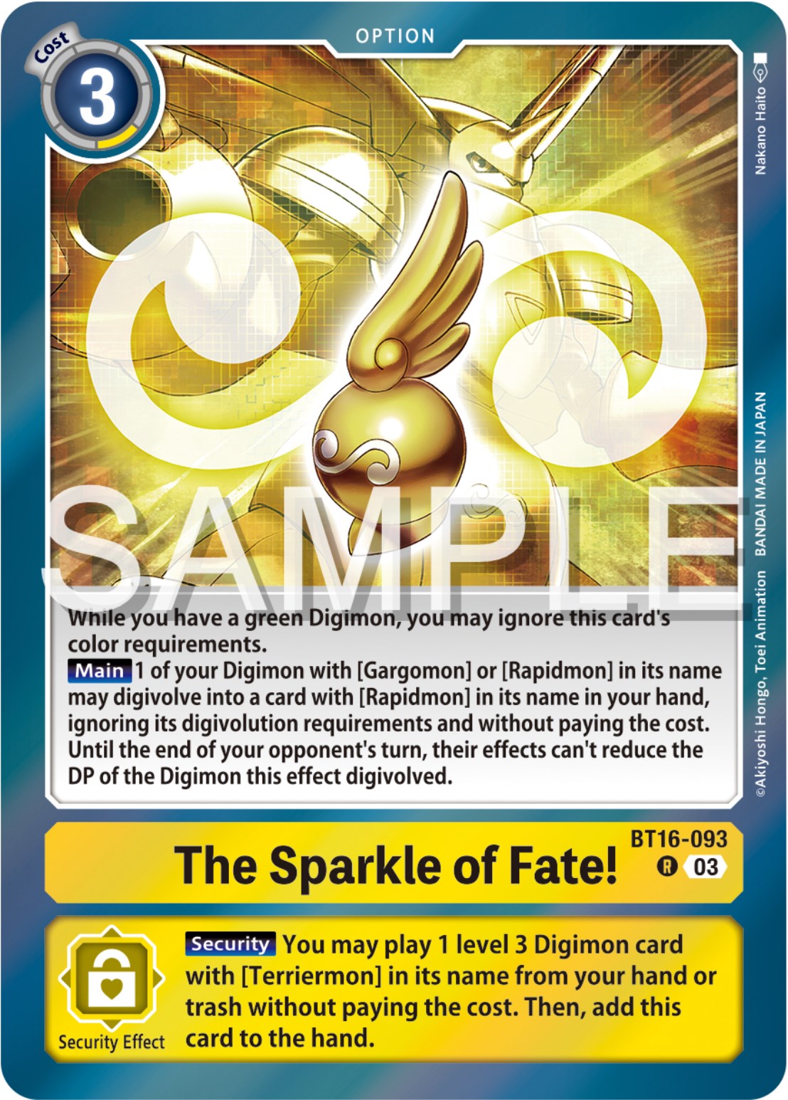 The Sparkle of Fate! [BT16-093] [Beginning Observer] | Devastation Store
