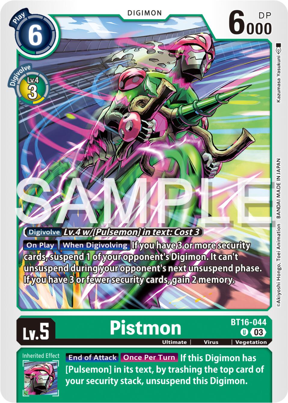 Pistmon [BT16-044] [Beginning Observer] | Devastation Store