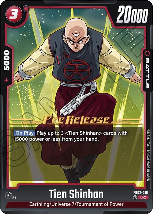 Tien Shinhan (FB02-019) [Blazing Aura Pre-Release Cards] | Devastation Store