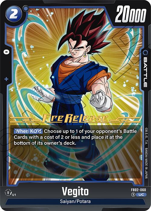 Vegito (FB02-060) [Blazing Aura Pre-Release Cards] | Devastation Store