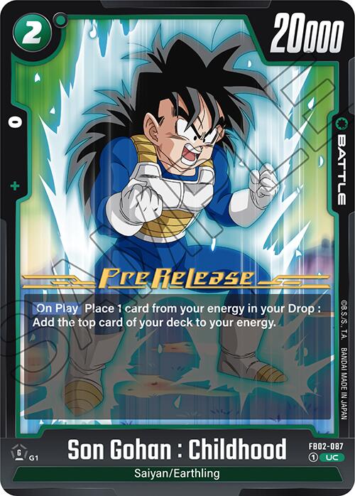 Son Gohan : Childhood (FB02-087) [Blazing Aura Pre-Release Cards] | Devastation Store