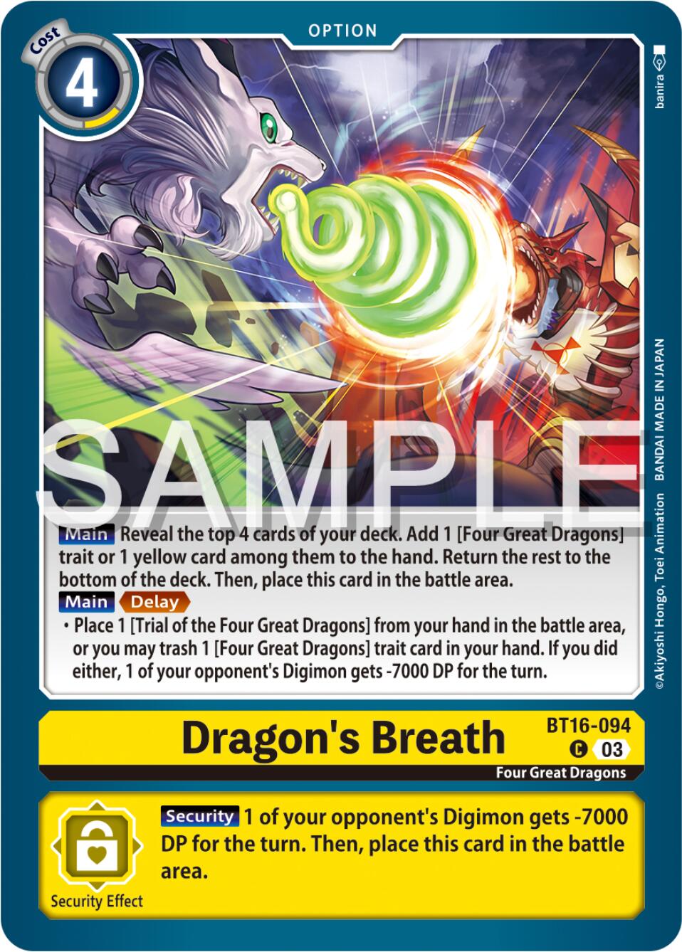 Dragon's Breath [BT16-094] [Beginning Observer] | Devastation Store