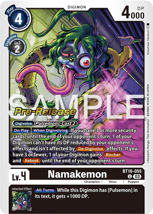 Namakemon [BT16-055] [Beginning Observer Pre-Release Promos] | Devastation Store