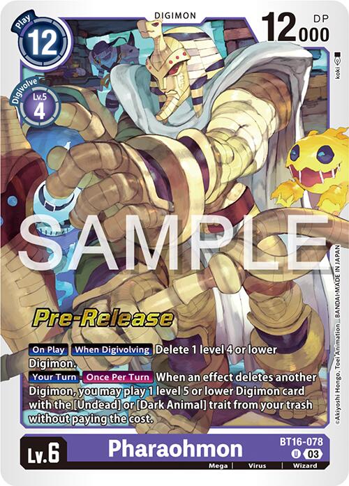 Pharaohmon [BT16-078] [Beginning Observer Pre-Release Promos] | Devastation Store