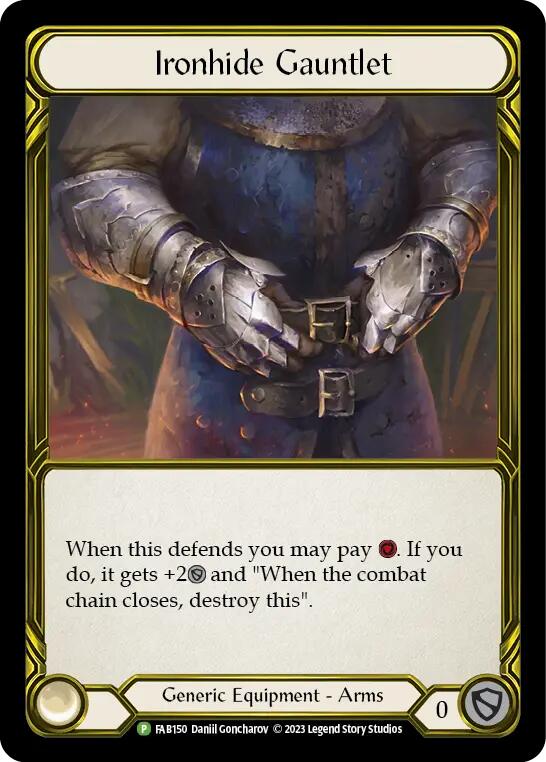 Ironhide Gauntlet (Golden) [FAB150] (Promo)  Cold Foil | Devastation Store