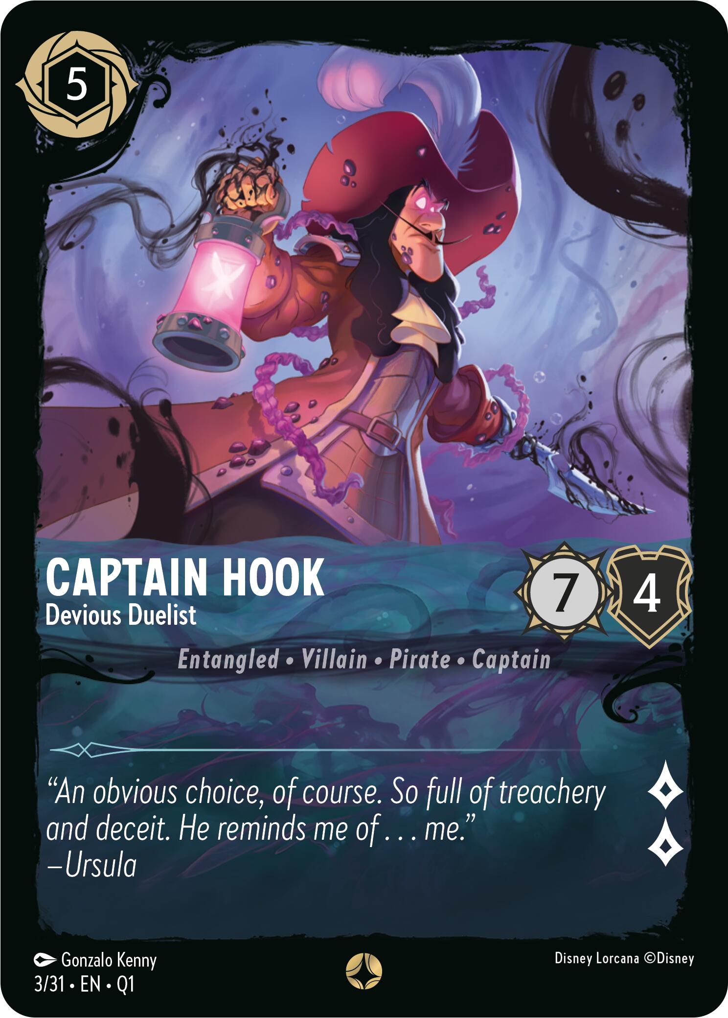 Captain Hook - Devious Duelist (3/31) [Illumineer's Quest: Deep Trouble] | Devastation Store