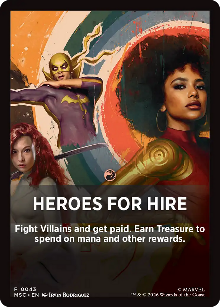 Heroes For Hire Theme Card [Marvel Super Heroes Commander] | Devastation Store