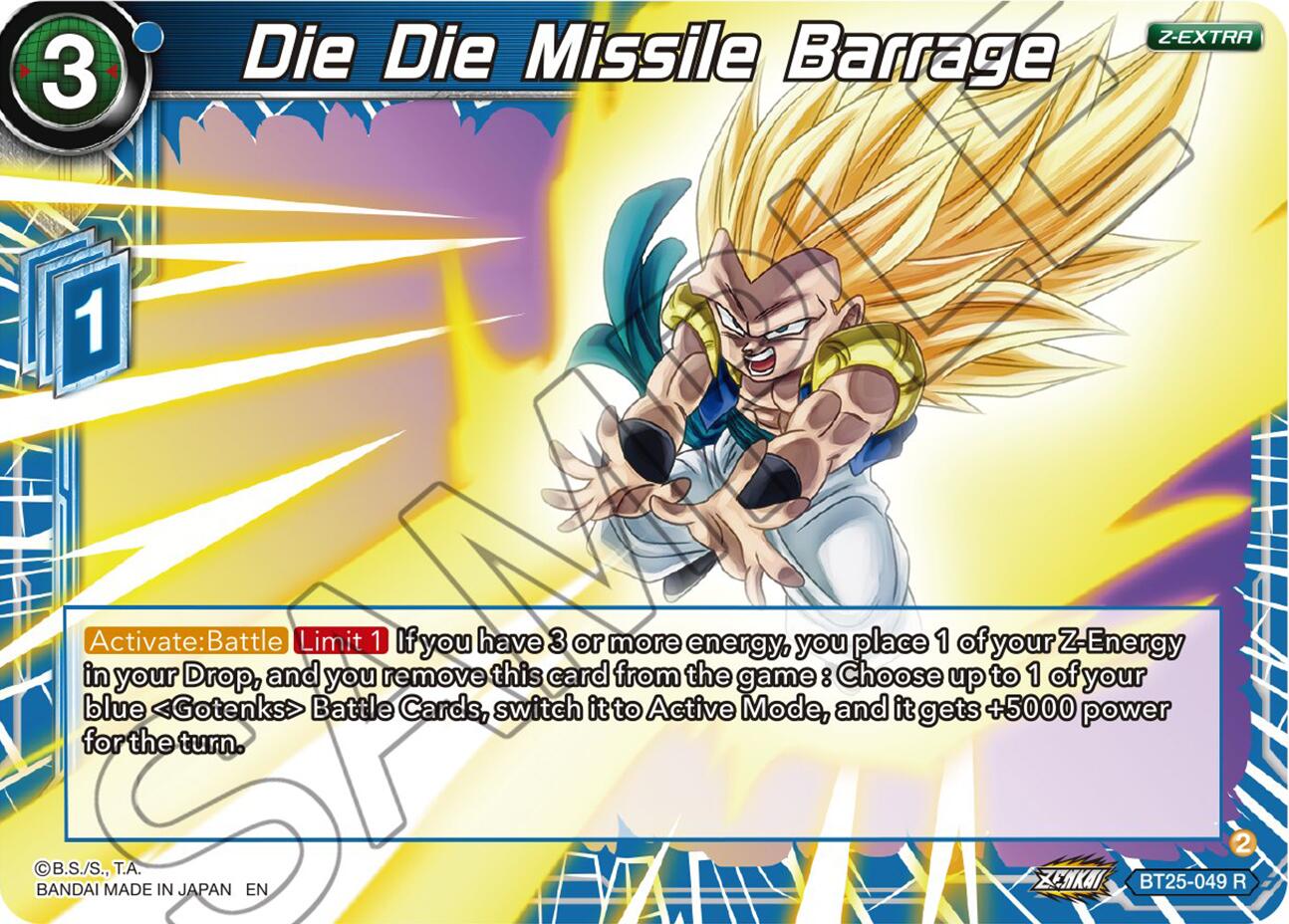 Die Die Missile Barrage (BT25-049) [Legend of the Dragon Balls] | Devastation Store