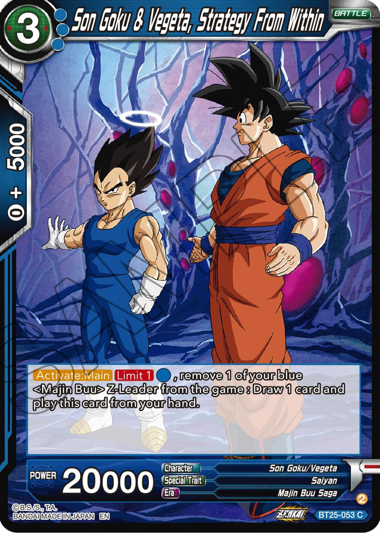 Son Goku & Vegeta, Strategy From Within (BT25-053) [Legend of the Dragon Balls] | Devastation Store