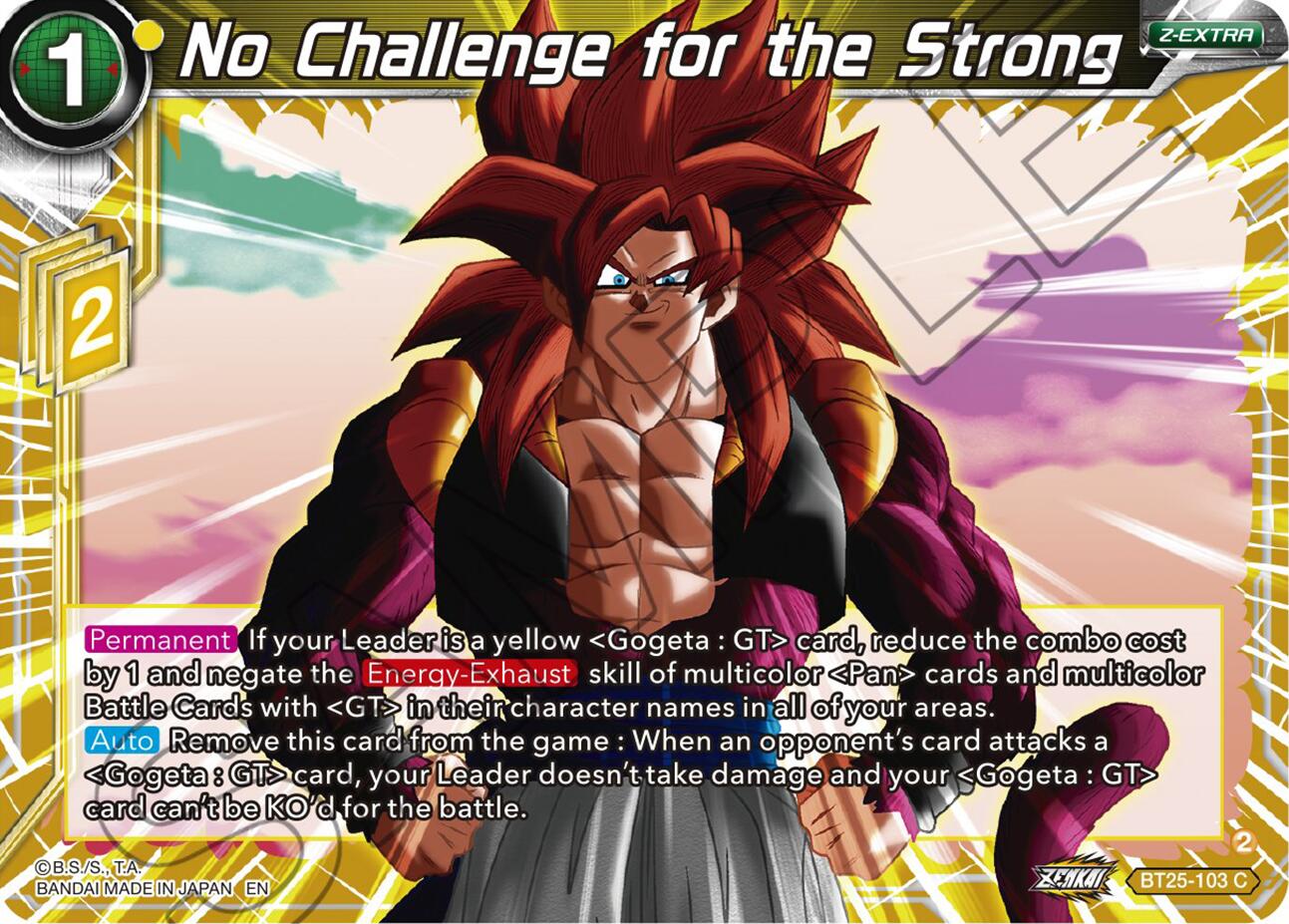 No Challenge for the Strong (BT25-103 C) [Legend of the Dragon Balls] | Devastation Store