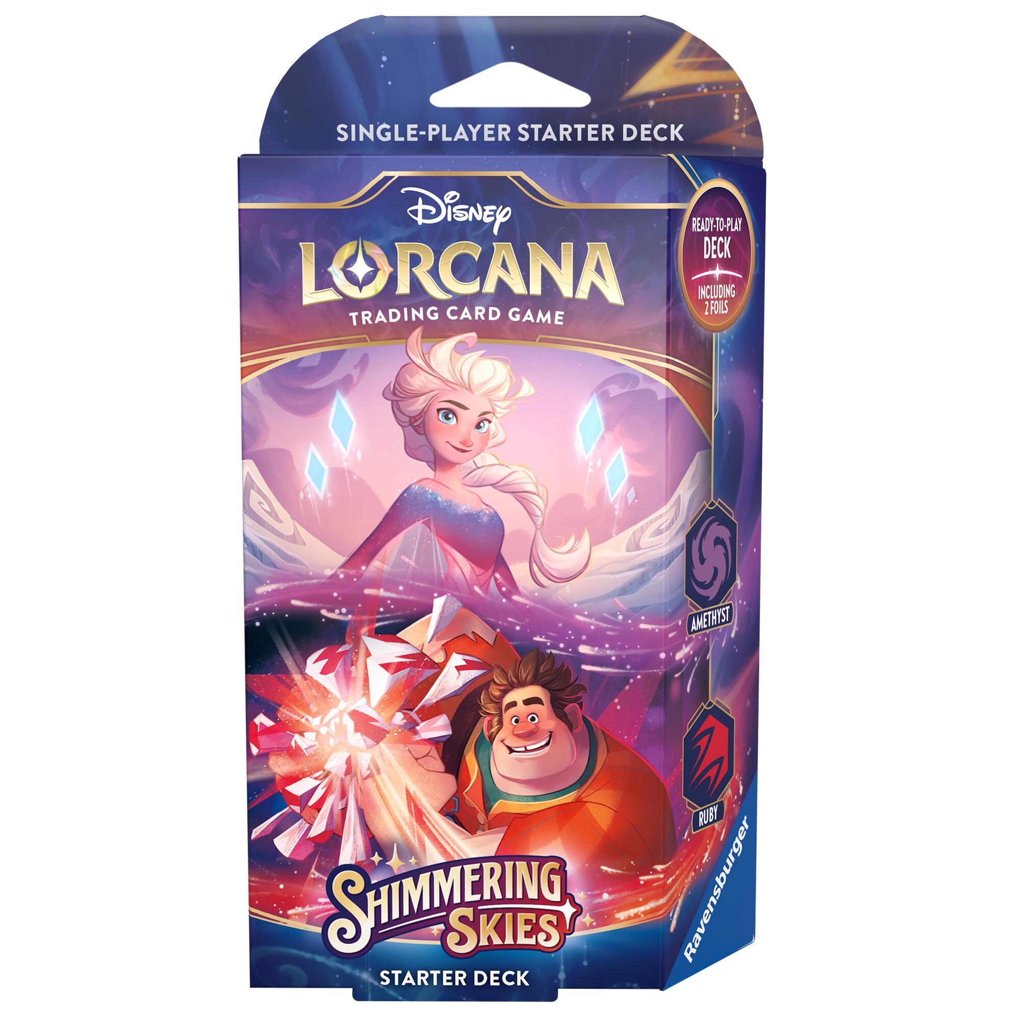 Disney Lorcana: Shimmering Skies - Starter Deck (Amethyst & Ruby) | Devastation Store