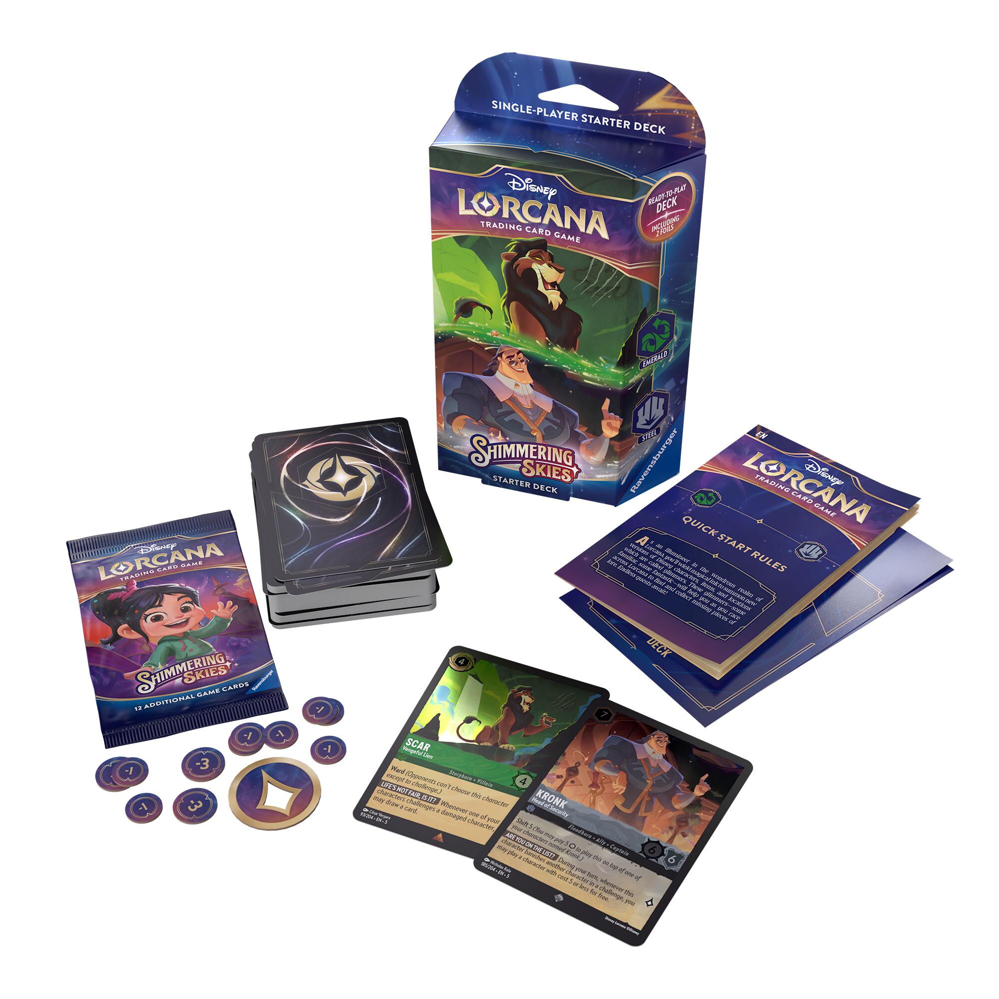 Disney Lorcana: Shimmering Skies - Starter Deck (Emerald & Steel) | Devastation Store