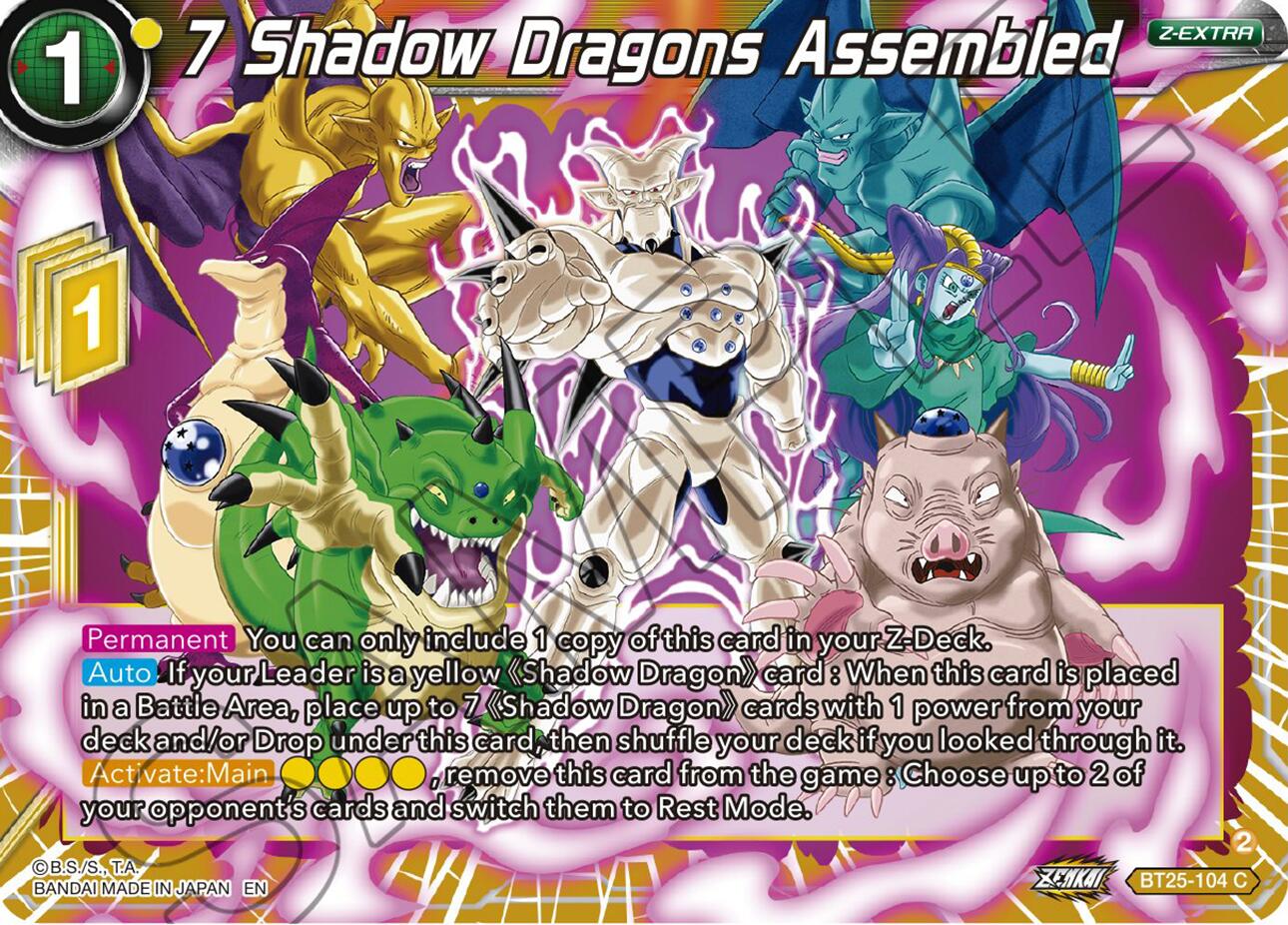 7 Shadow Dragons Assembled (BT25-104) [Legend of the Dragon Balls] | Devastation Store