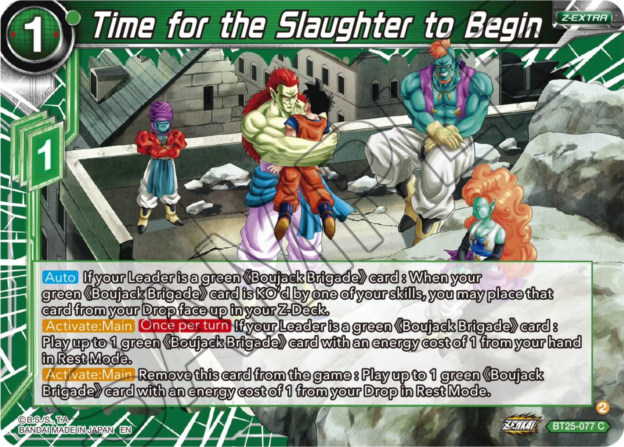 Time for the Slaughter to Begin (BT25-077) [Legend of the Dragon Balls] | Devastation Store
