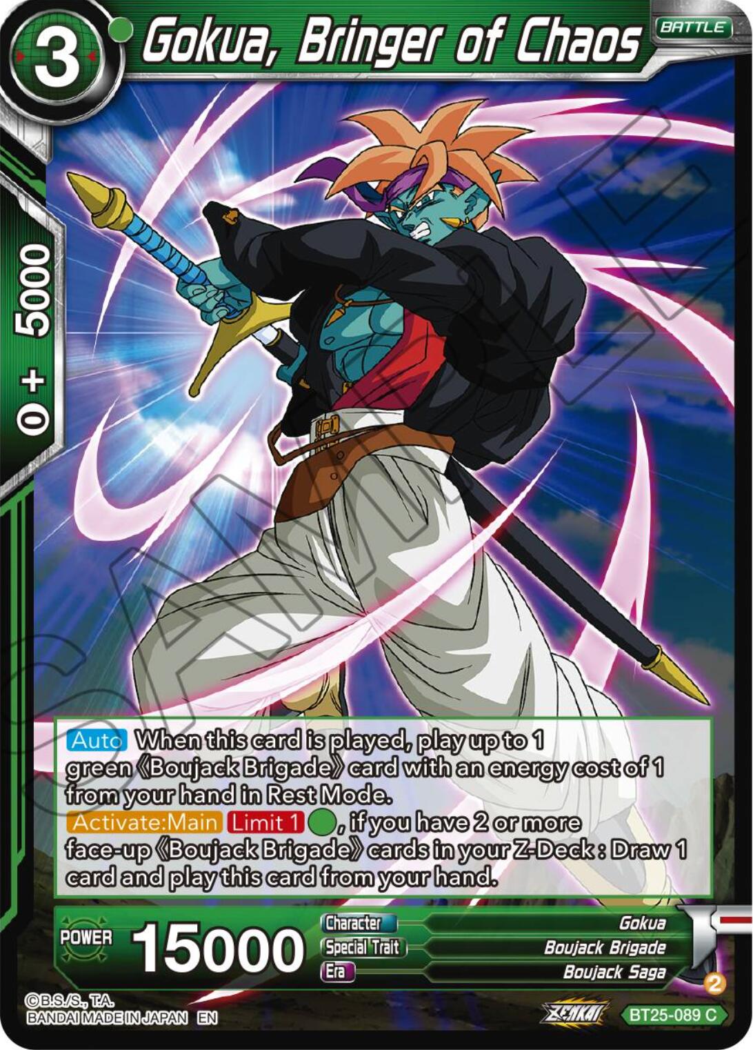 Gokua, Bringer of Chaos (BT25-089) [Legend of the Dragon Balls] | Devastation Store