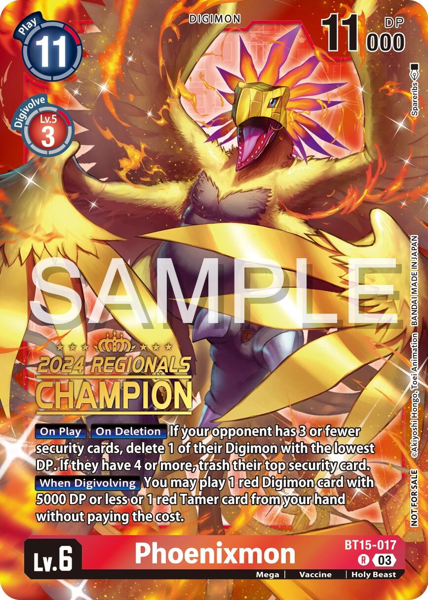 Phoenixmon [BT15-017] (2024 Regionals Champion) [Exceed Apocalypse] | Devastation Store