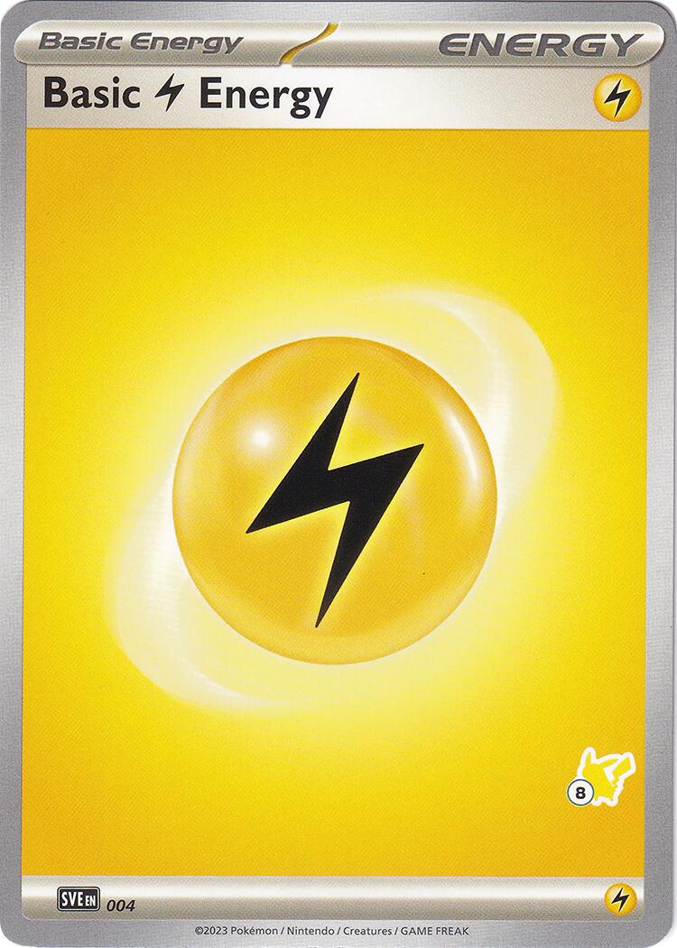 Basic Lightning Energy (004) (Pikachu Stamp #8) [Battle Academy 2024] | Devastation Store