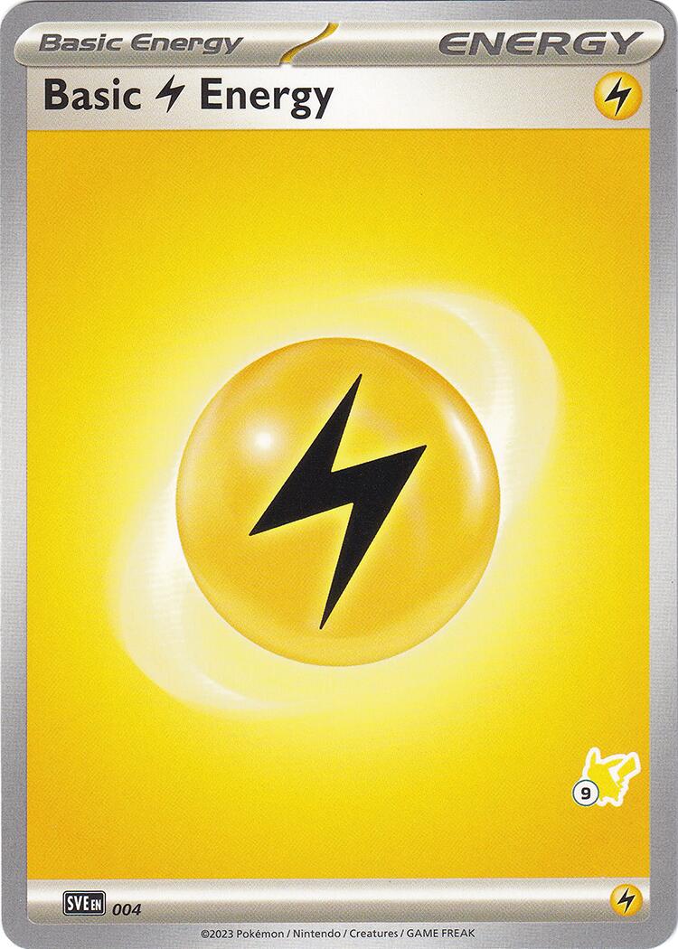 Basic Lightning Energy (004) (Pikachu Stamp #9) [Battle Academy 2024] | Devastation Store