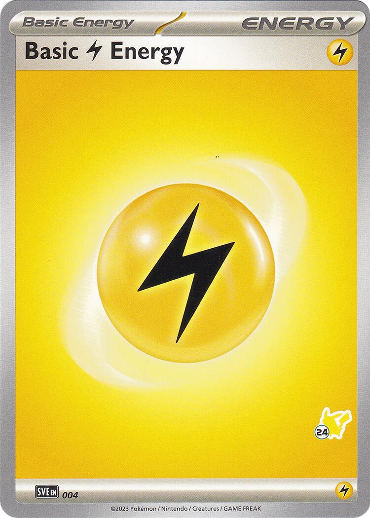 Basic Lightning Energy (004) (Pikachu Stamp #24) [Battle Academy 2024] | Devastation Store