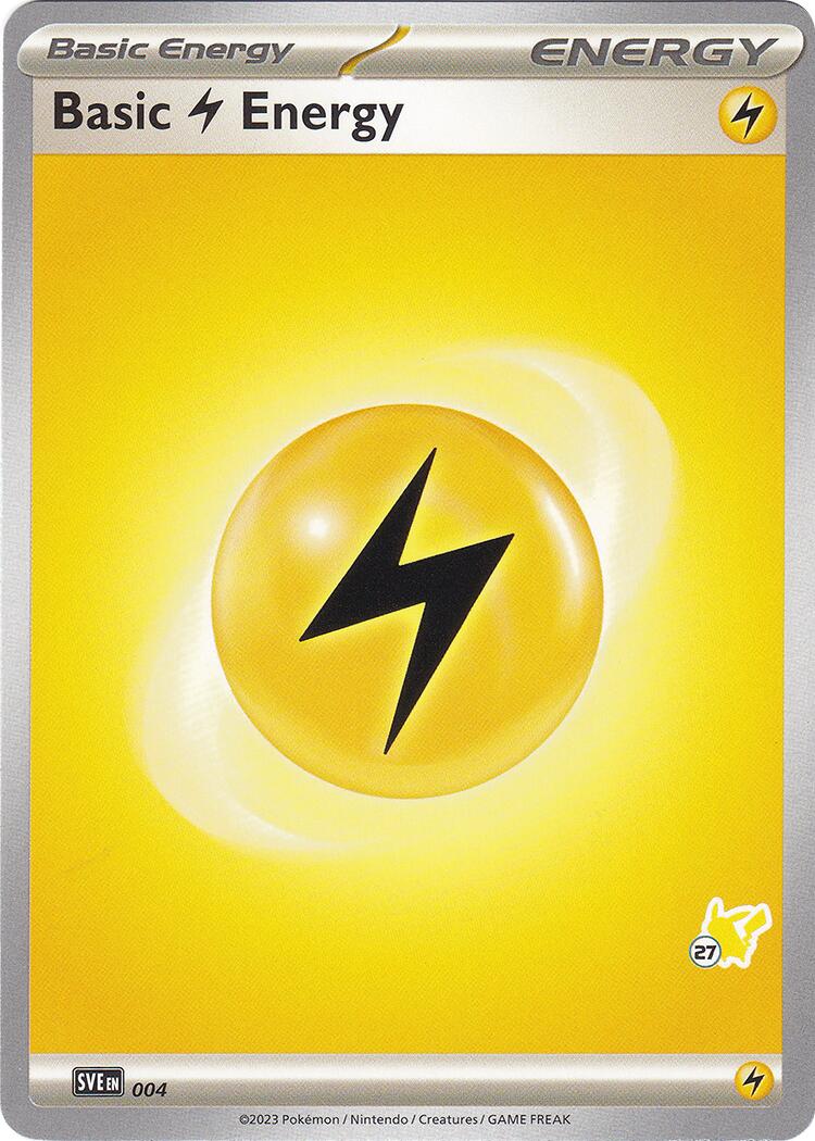 Basic Lightning Energy (004) (Pikachu Stamp #27) [Battle Academy 2024] | Devastation Store