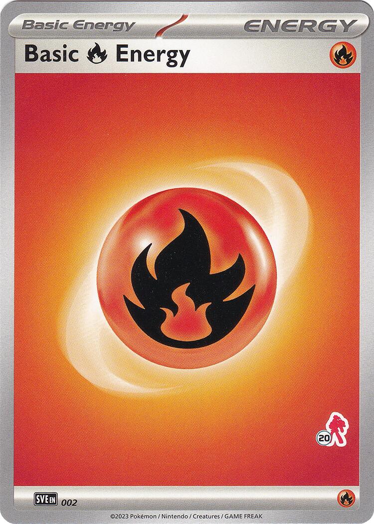 Basic Fire Energy (002) (Armarouge Stamp #20) [Battle Academy 2024] | Devastation Store
