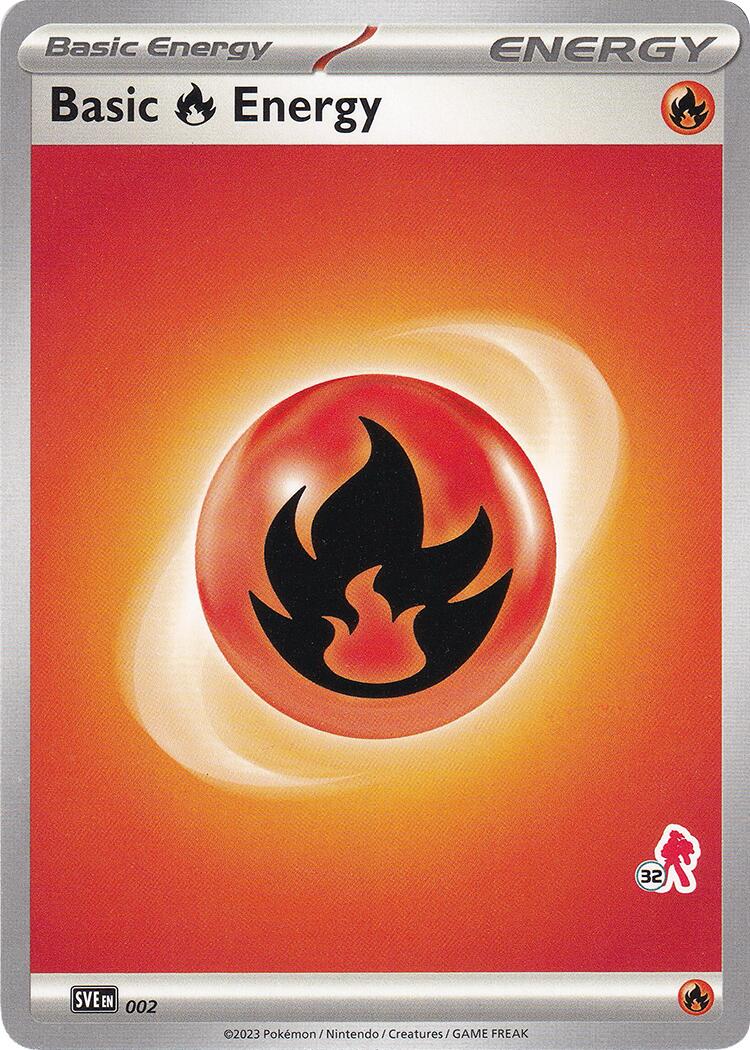 Basic Fire Energy (002) (Armarouge Stamp #32) [Battle Academy 2024] | Devastation Store