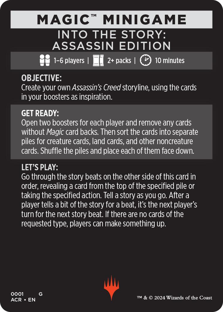 Into The Story: Assassin Edition (Magic Minigame) [Assassin's Creed Minigame] | Devastation Store