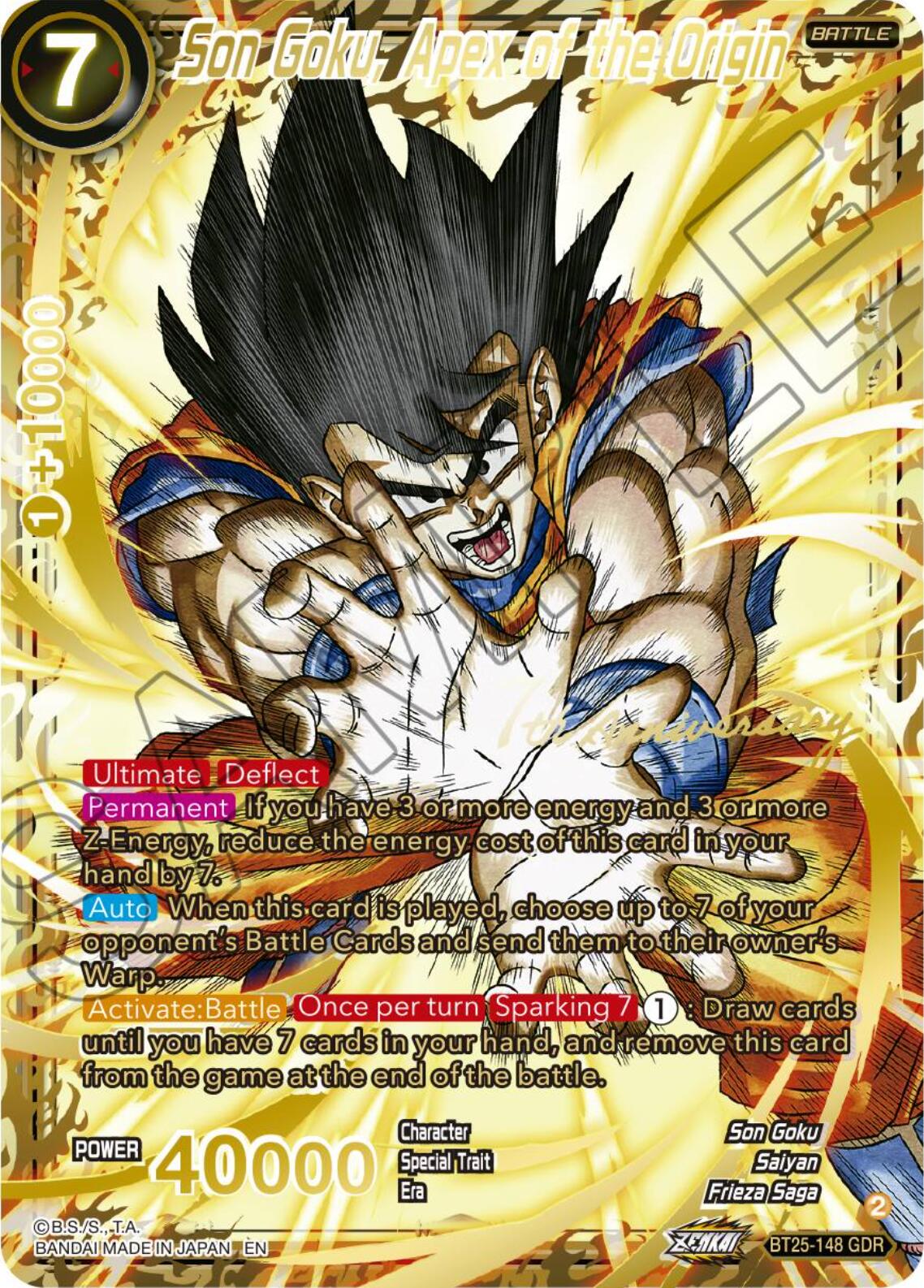 Son Goku, Apex of the Origin (GDR) (BT25-148) [Legend of the Dragon Balls] | Devastation Store