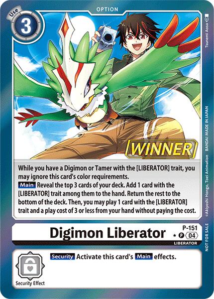 Digimon Liberator [P-151] (Store Tournament 2024 Jul. – Sep. Winner Pack) [Promotional Cards] | Devastation Store