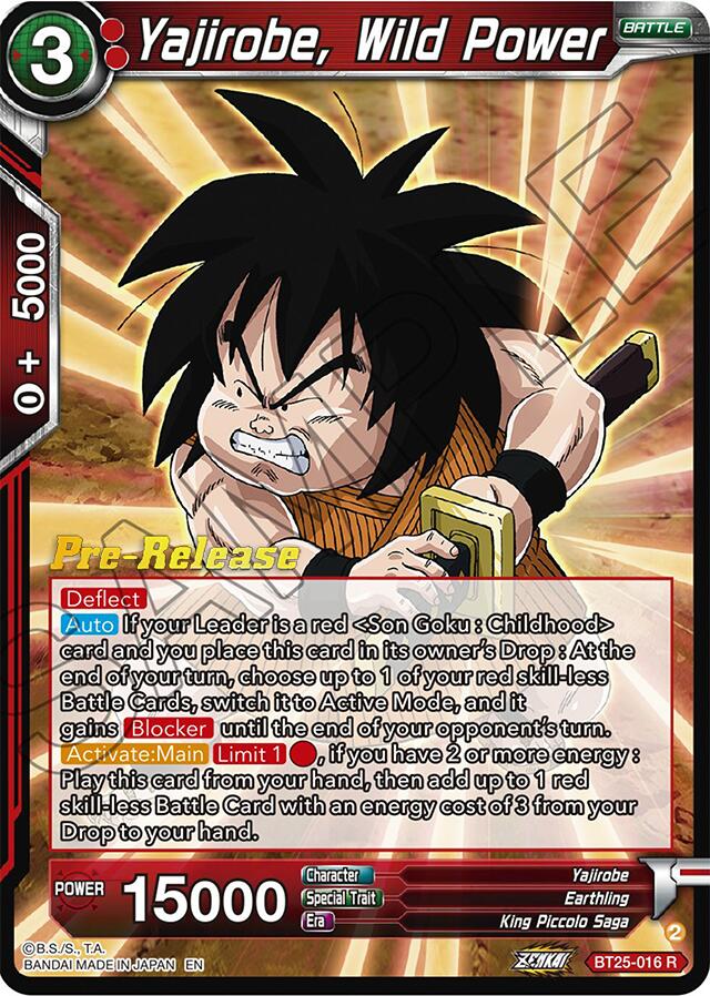 Yajirobe, Wild Power (BT25-016) [Legend of the Dragon Balls Prerelease Promos] | Devastation Store