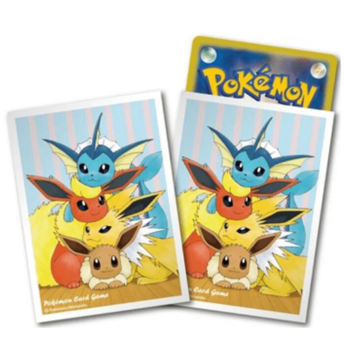 Card Sleeves - Sticky Friends Eevee (64-Pack) (Pokemon Center Japan Exclusive) | Devastation Store