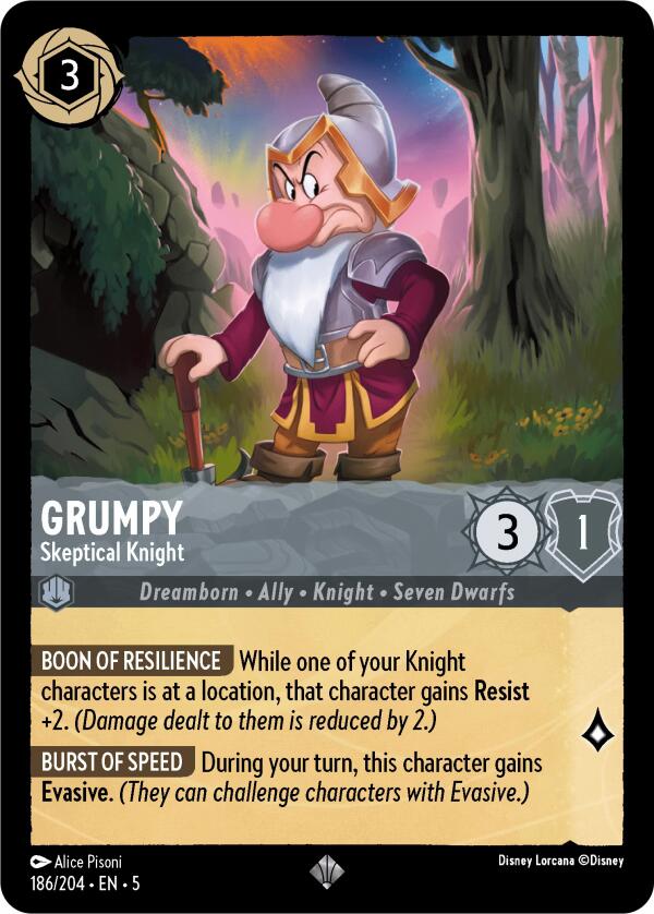 Grumpy - Skeptical Knight (181/204) [Shimmering Skies] | Devastation Store