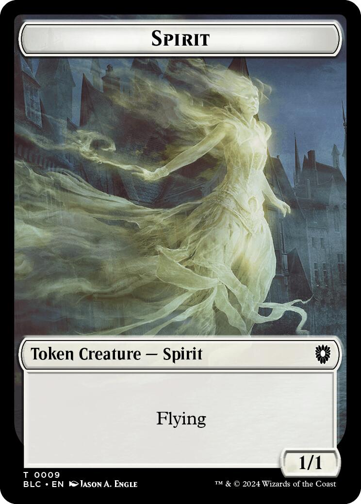 Spirit // Faerie Double-Sided Token [Bloomburrow Commander Tokens] | Devastation Store