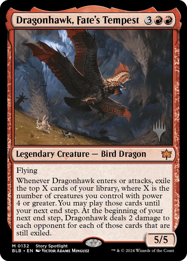 Dragonhawk, Fate's Tempest (Promo Pack) [Bloomburrow Promos] | Devastation Store