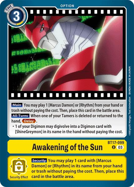 Awakening of the Sun [BT17-099] [Secret Crisis] | Devastation Store