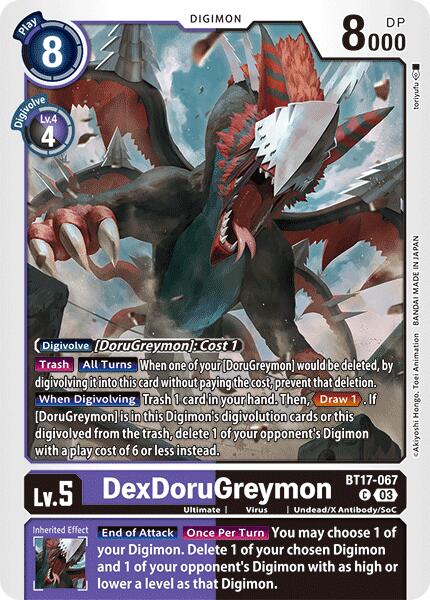 DexDoruGreymon [BT17-067] [Secret Crisis] | Devastation Store