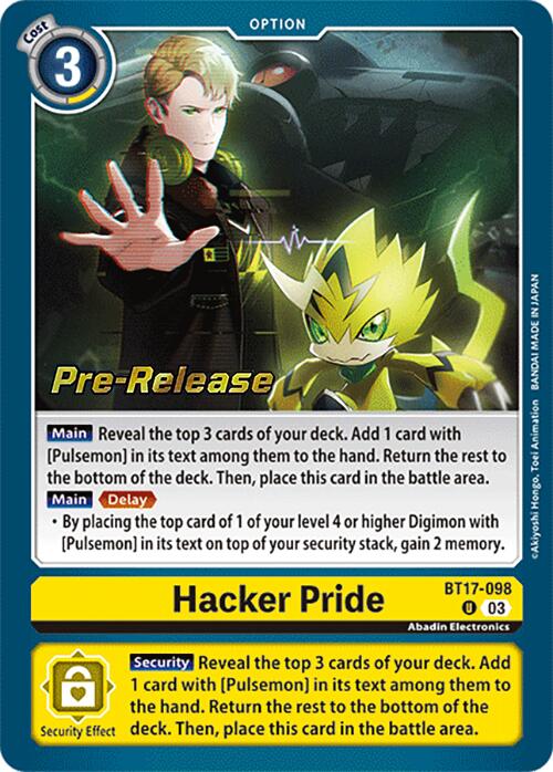 Hacker Pride [BT17-098] [Secret Crisis Pre-Release Cards] | Devastation Store