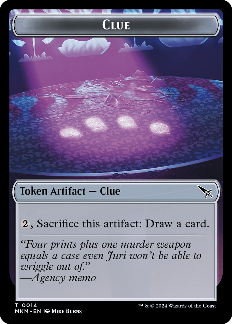 Clue (0014) // A 0041 Double-Sided Token [Murders at Karlov Manor Tokens] | Devastation Store