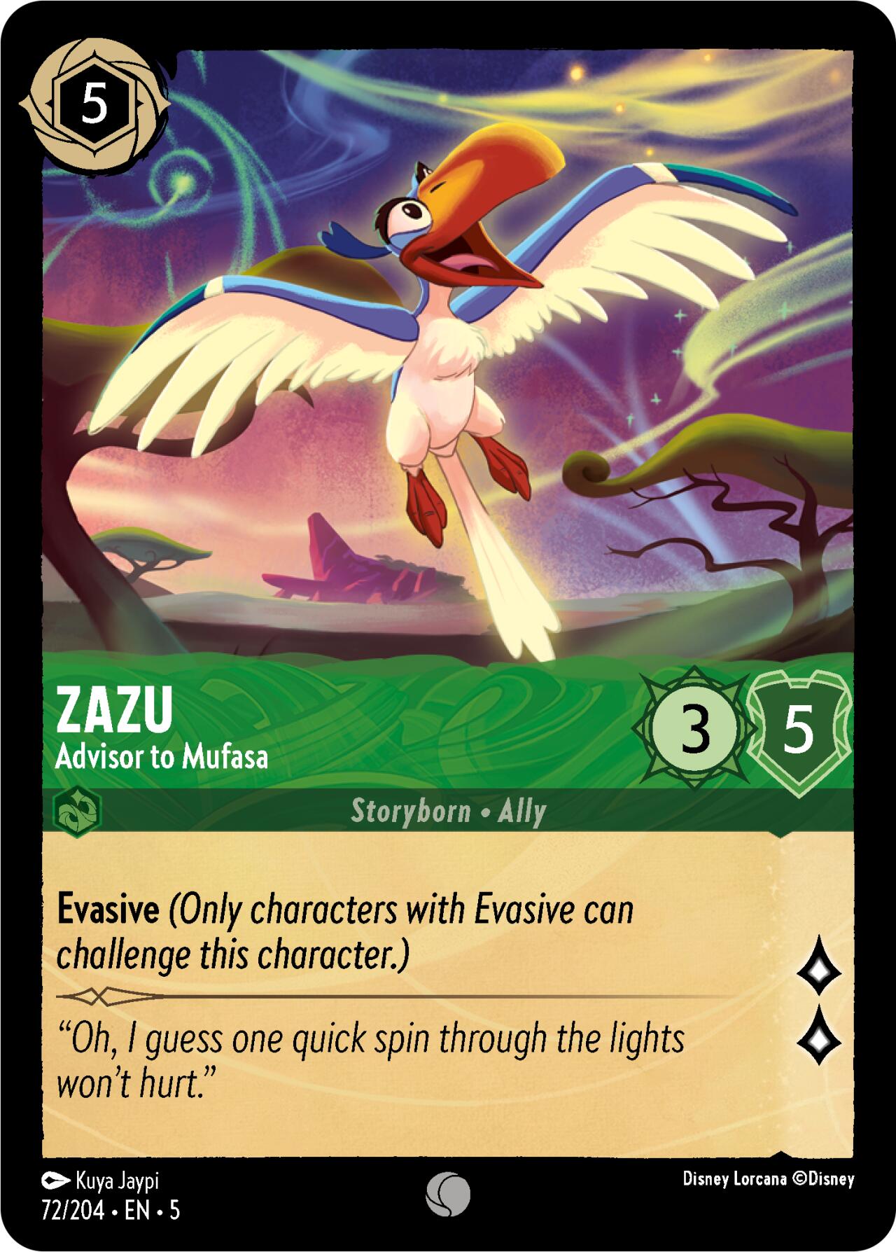 Zazu - Advisor to Mufasa (72/204) [Shimmering Skies] | Devastation Store