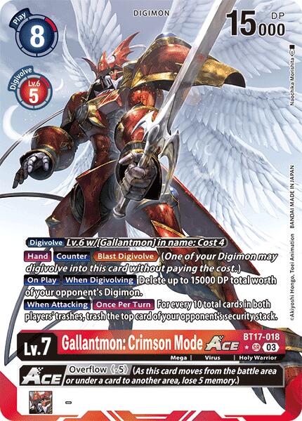 Gallantmon: Crimson Mode ACE [BT17-018] (Alternate Art) [Secret Crisis] | Devastation Store