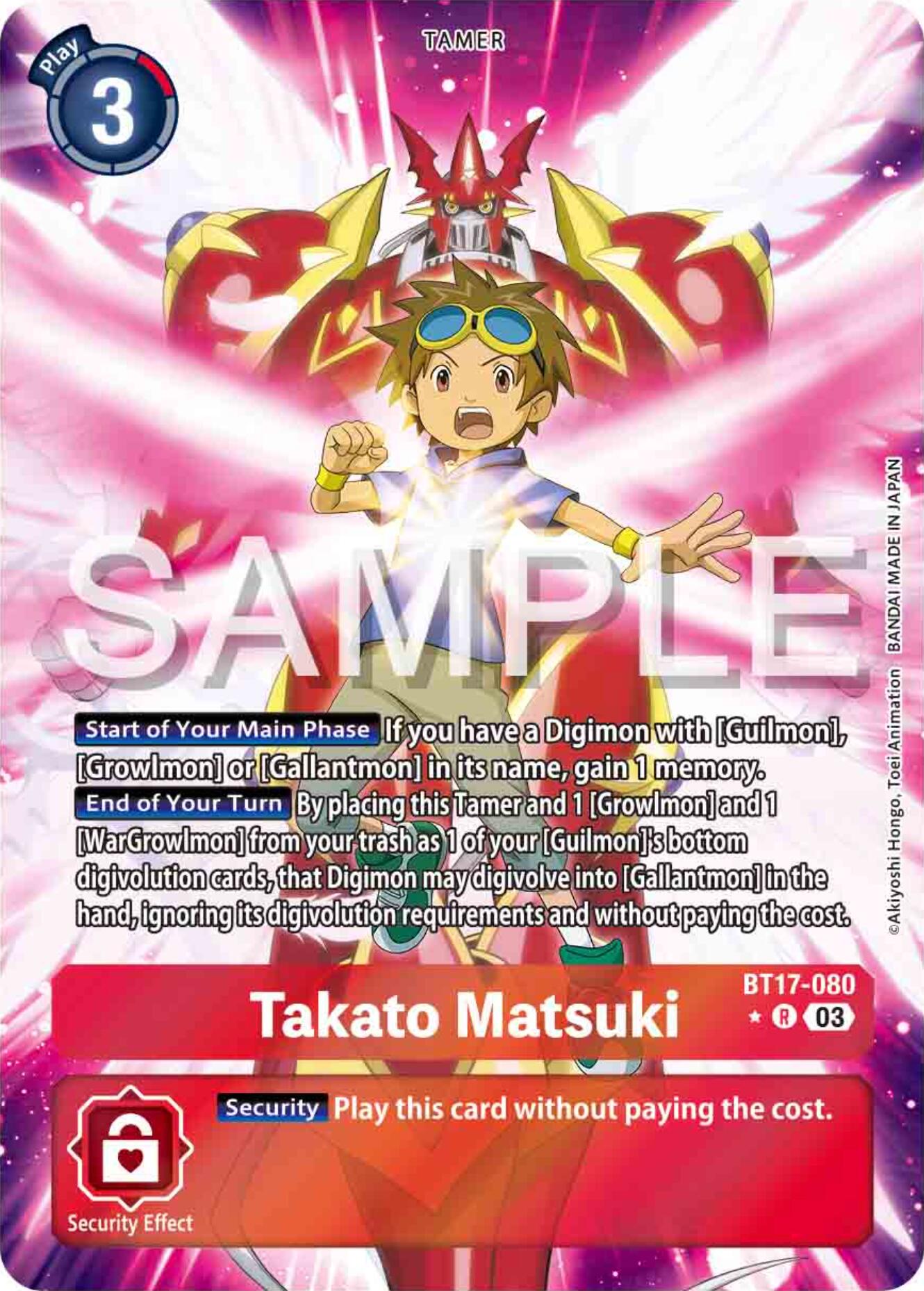 Takato Matsuki [BT17-080] (Alternate Art) [Secret Crisis] | Devastation Store