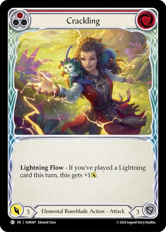 Crackling (Red) [AUR007] (1st Strike) | Devastation Store