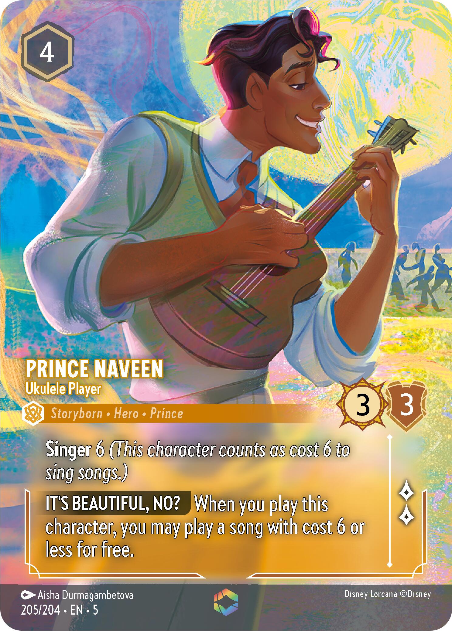 Prince Naveen - Ukulele Player (Enchanted) (205/204) [Shimmering Skies] | Devastation Store