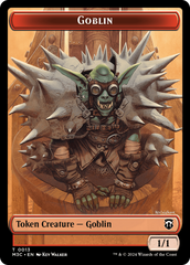 Goblin (Ripple Foil) // Tarmogoyf Double-Sided Token [Modern Horizons 3 Commander Tokens] | Devastation Store